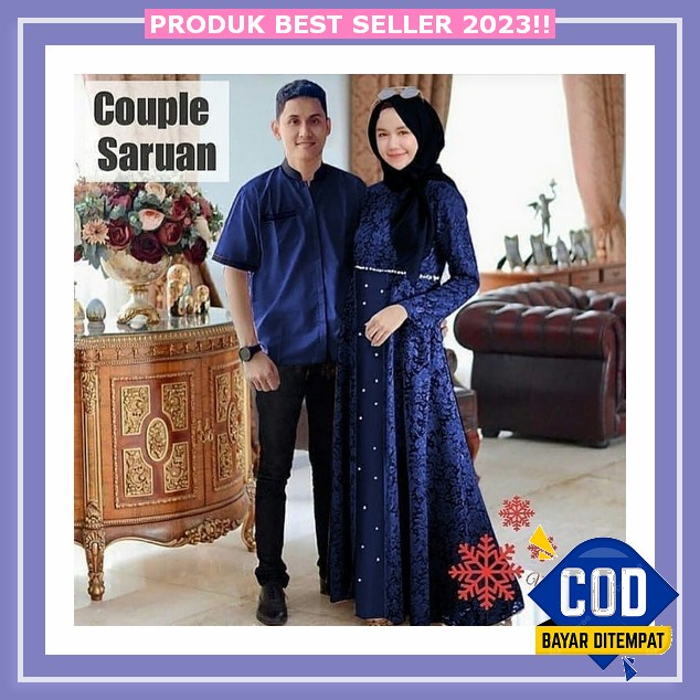 [ Promo ] Ethica 2023 Elfa Couple 161 Fair Brown Xs - Xxl Jumbo Mewah / Koko Gamis Fairuz Sonny Leba