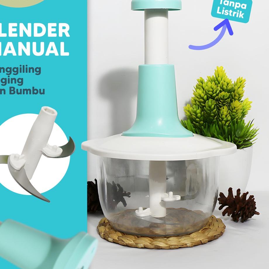 Star 12.12 Blender Penggiling Daging Bumbu Mini Cutter / Gilingan Daging Tanpa Listrik / Blender bur