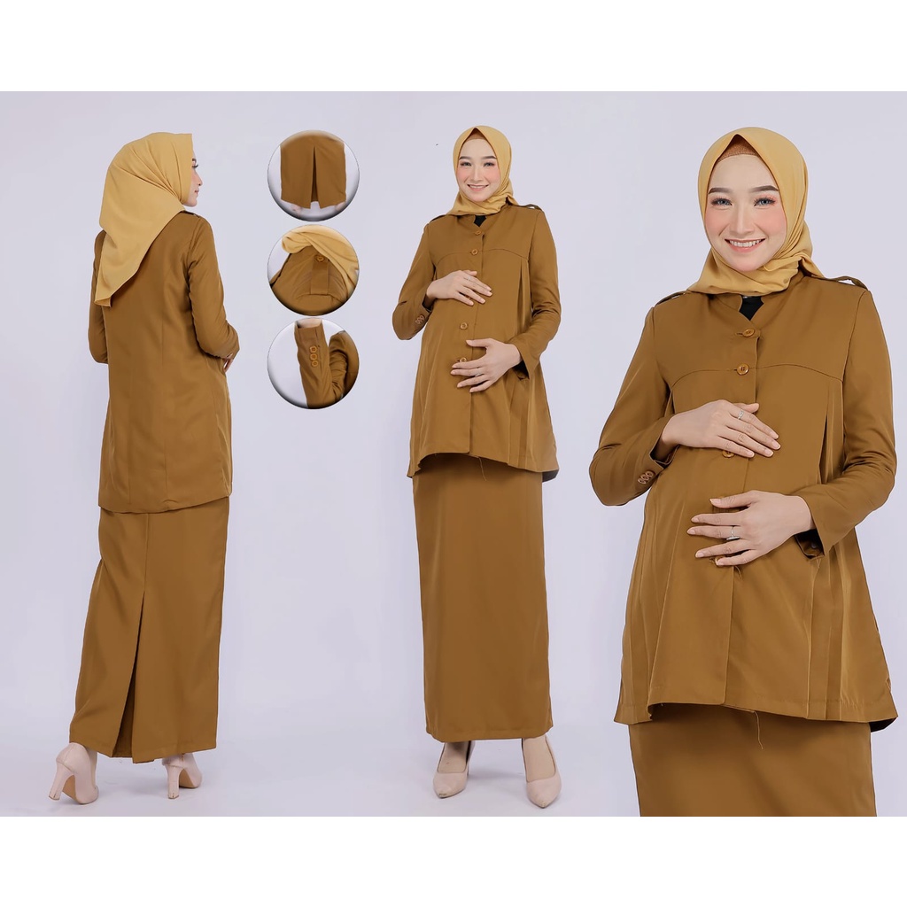 BAJU PEMDA UNTUK IBU HAMIL PEMDA PNS BAWAHAN ROK WANITA . PNS FREE HIJAB