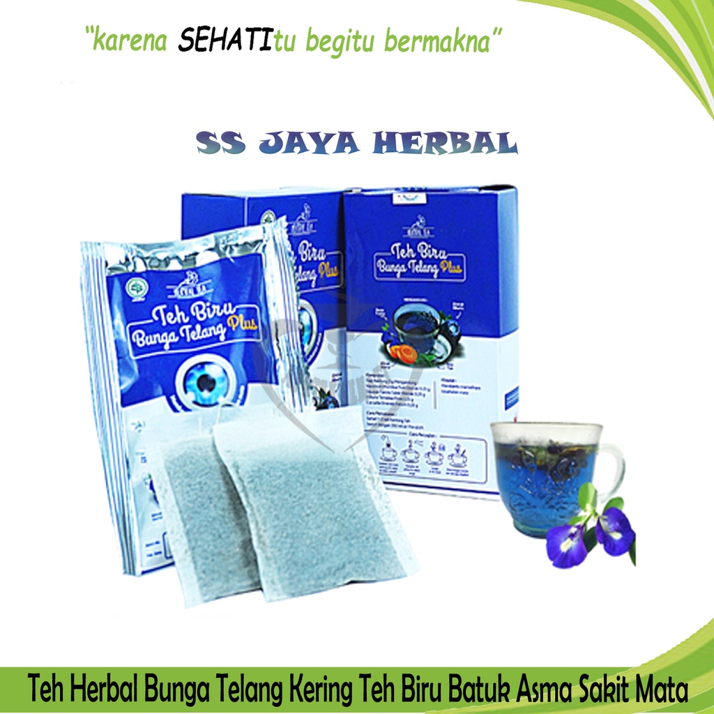 Teh BungaTelang Tea Celup Kesehatan Herbal Menjaga Daya Tahan Tubuh