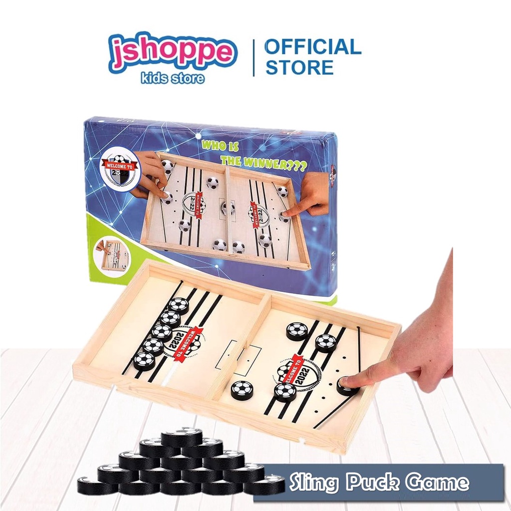 JSHOPPE Foosball Winner Super Sling Puck Family Board Game / Hockey Sling Game / Mainan Board Game K
