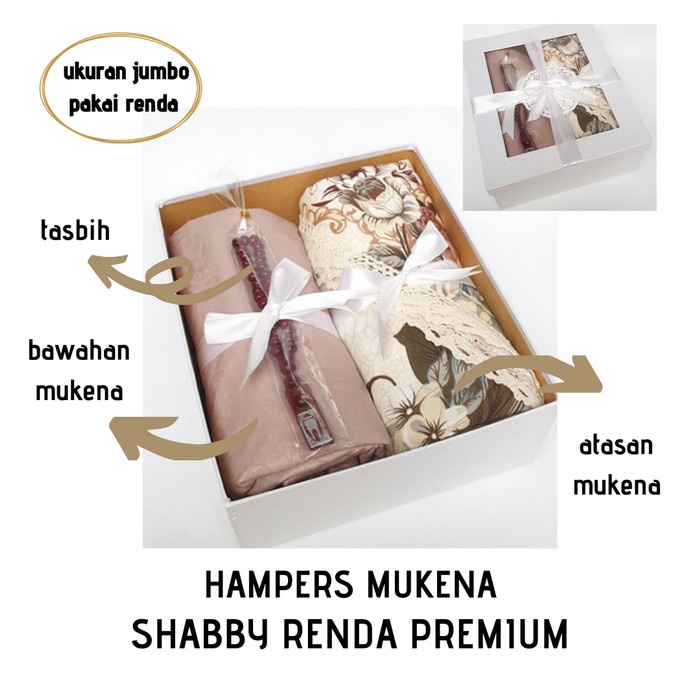 

ARS04 HAMPERS MUKENA KATUN PREMIUM FREE TASBIH, BOX CANTIK DAN KARTU UCAPAN - box coklat