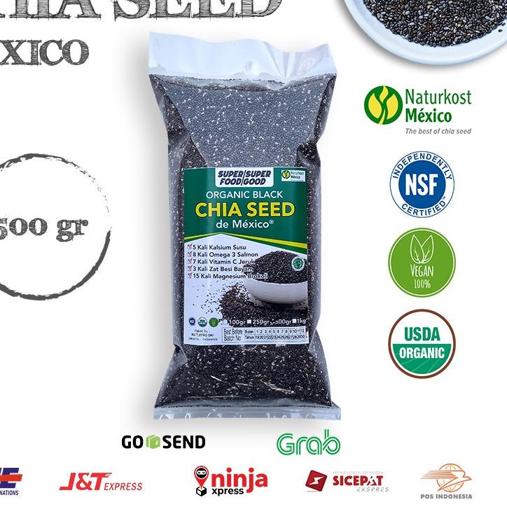 

♬ Pure Black Chia Seed Mexico 100% Organic 500gr - Quality The Best Of Chia Seed ▲