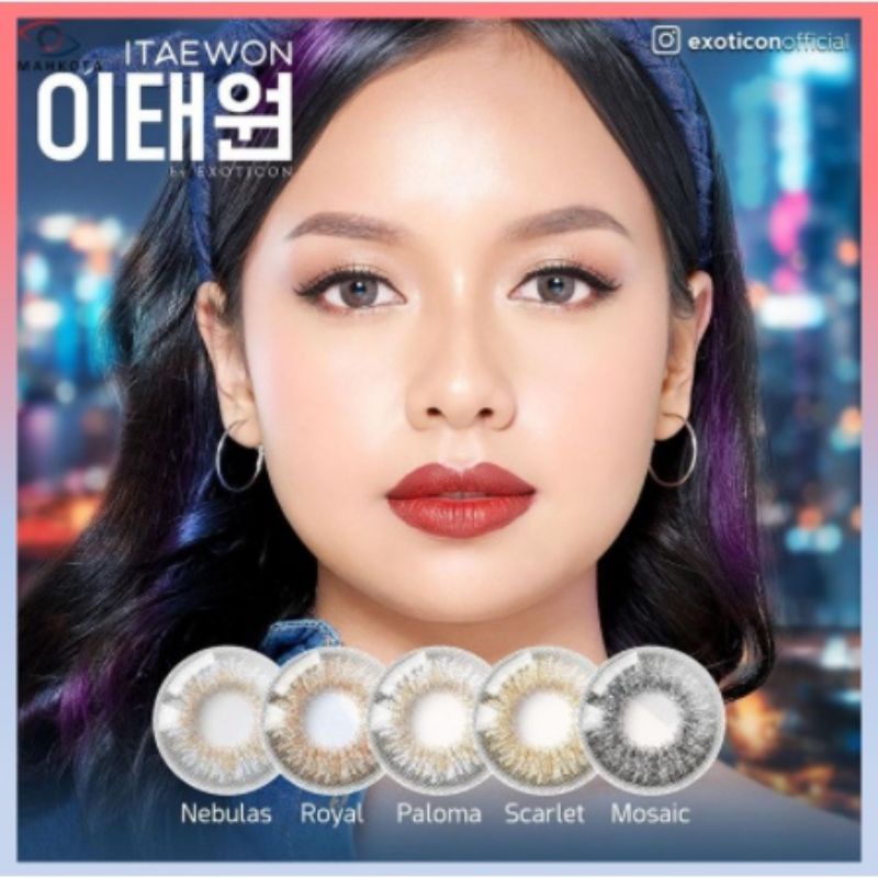 Paket Softlens X2 Itaewon Normal Dia 14,5mm + Air Softlens Pure n Soft / Nice Look 60ml + Pinset + Lenscase / Softlens Itaewon / Softlens Exoticon