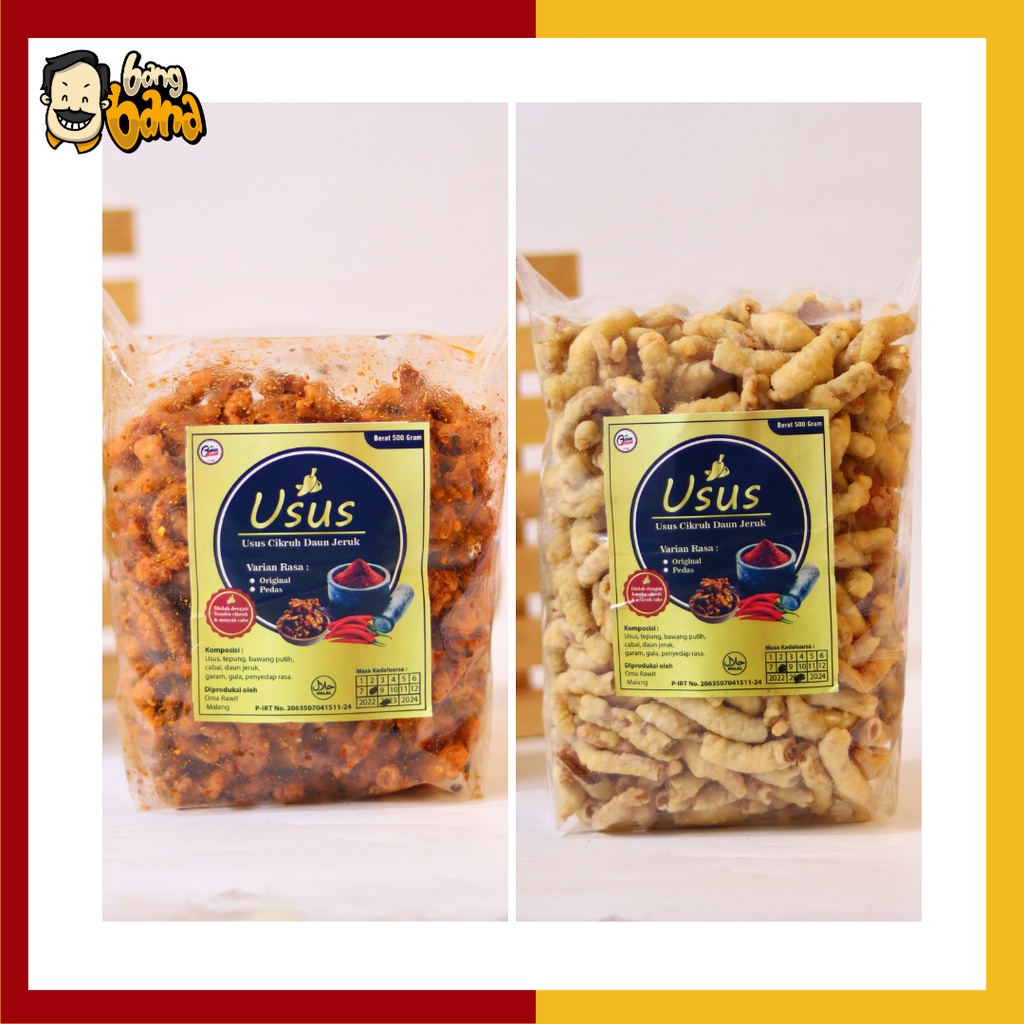 Keripik Usus Crispy Cikruh Pedas Daun Jeruk Kemasan 500 Gram