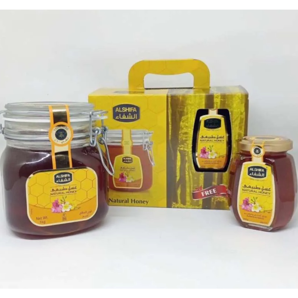 Madu Arab ALSHIFA PAKET 1kg+250gram / Madu Murni Al shifa 1 KG Free 250 GR Herbal 100% Original
