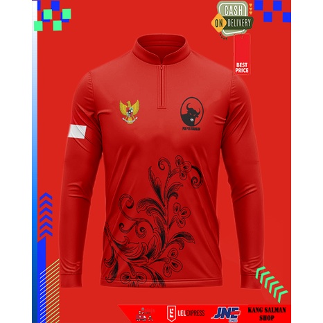T-shirt pria kaos polo jersey partai PDIP anak/dewasa Fullprint 3D terbaru