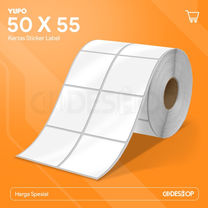 

Codeshop Stiker Label Barcode 50x55mm Yupo 2 Line 2000 Pcs Tahan Air