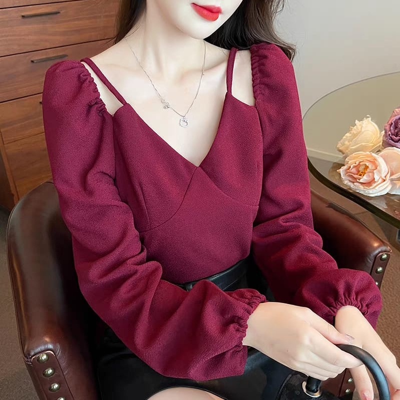 [MCFK] Blouse Mely / Blouse Wanita Korean Style / Atasan Wanita Mewah / Blouse OOTD Trend 2023 / Outfit Wanita Kekinian / Baju Atasan Lebaran