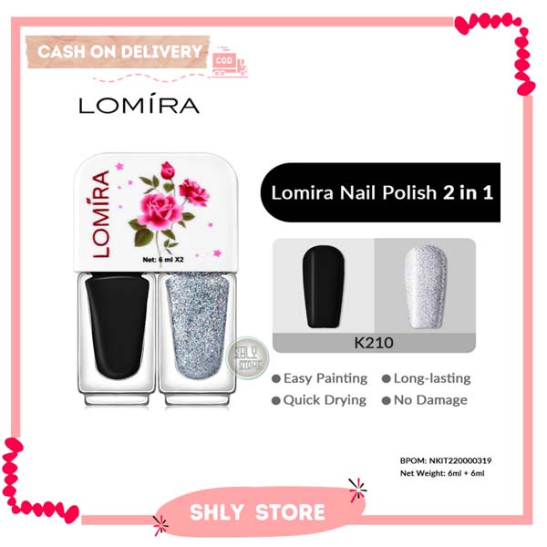 LOMIRA NAIL POLISH 2IN1 KUTEK DUAL COLOUR_Cerianti