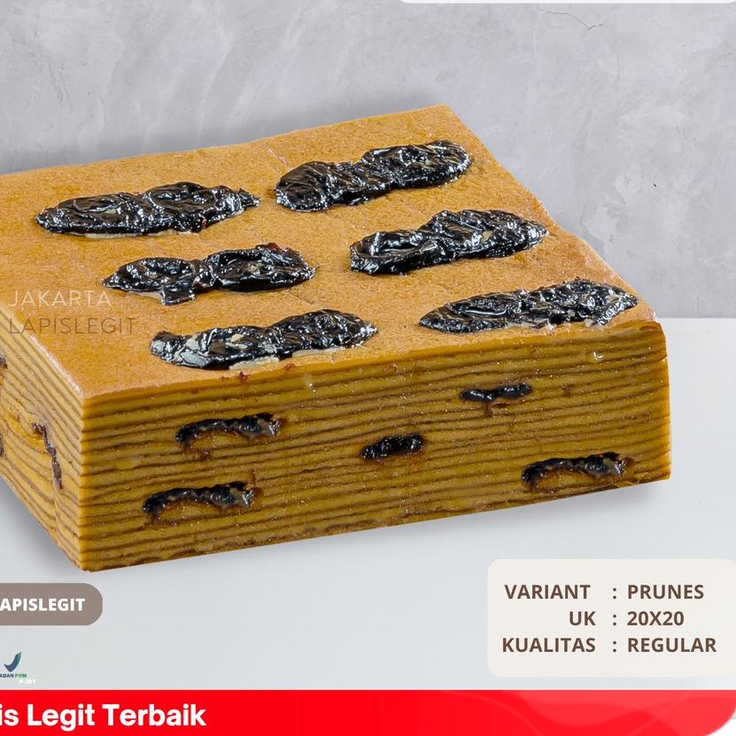 

☏ KUE LAPIS LEGIT Prunes Wisman 100% Halal Plum 20x20 ⅎ
