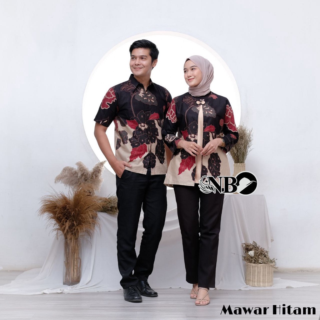 Batik Couple Modern Atasan Blouse Batik Kerja Kantor Wanita