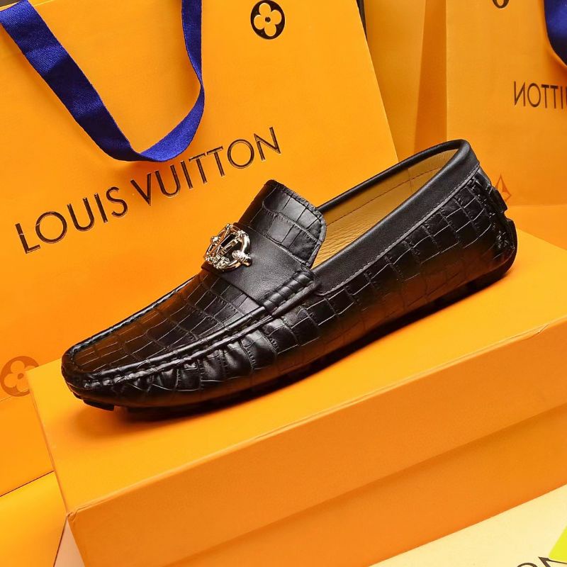 sepatu lv cowok slip on pria men shoes loafer p1shoes premium terbaru