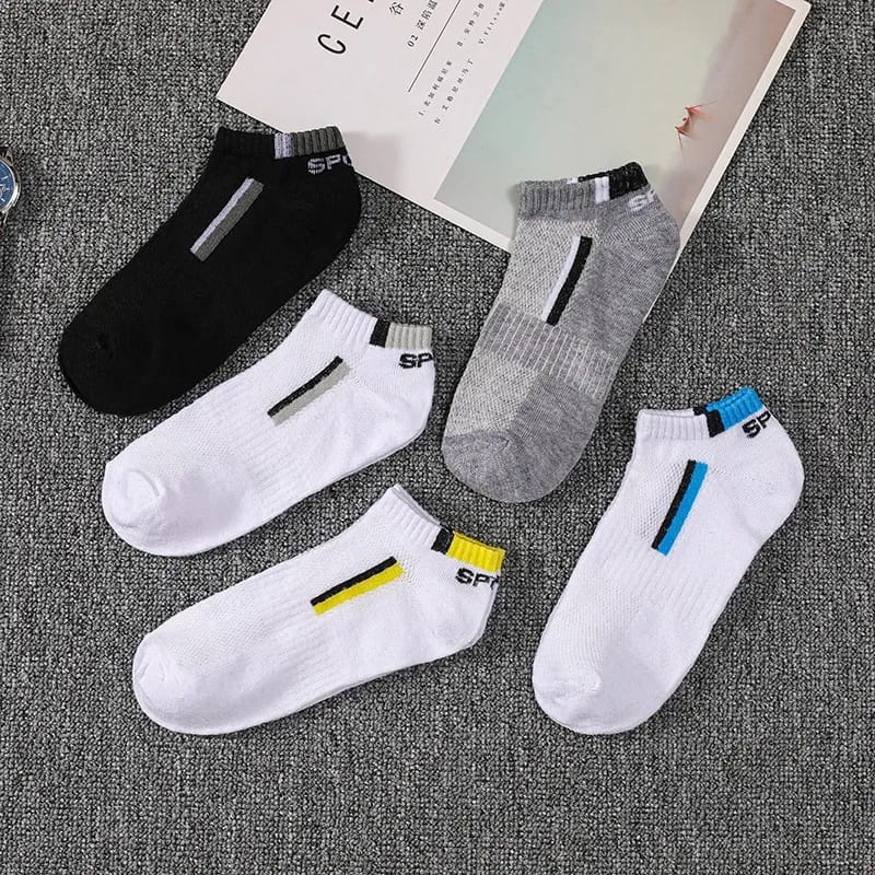 Kaos Kaki cowok Sport Dewasa 1 Set Isi 5 Pasang 002 Socks