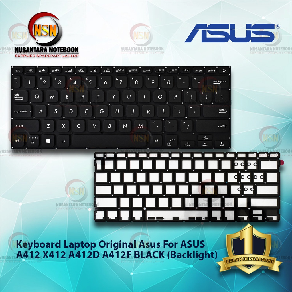 Keyboard Original Laptop Asus For ASUS A412 X412 A412F Backlight (Black)