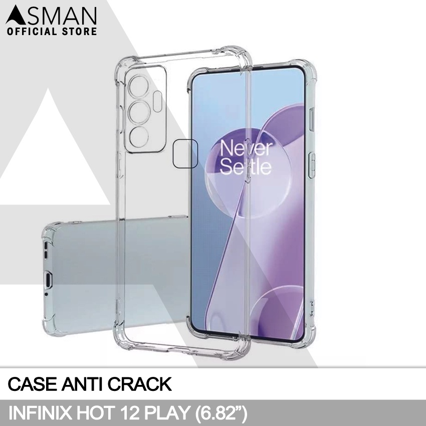 Anti Crack Infinix Hot 12 Play (6.82&quot;) | Soft Case Anti Bentur - Clear