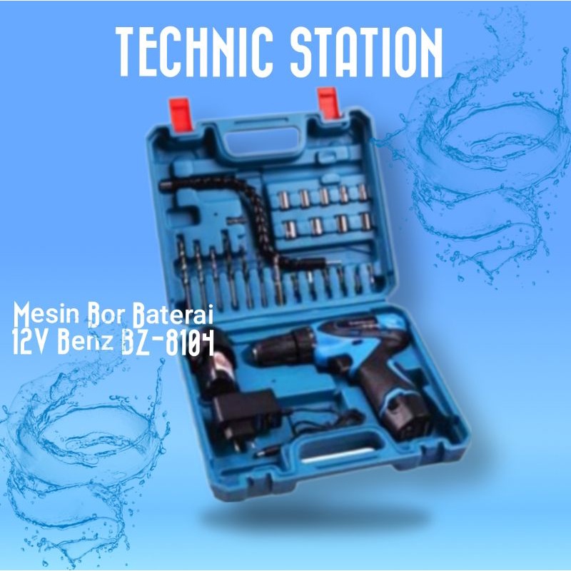 Mesin Bor Baterai BENZ 12V BZ-8104/ Cordless Drill 12V