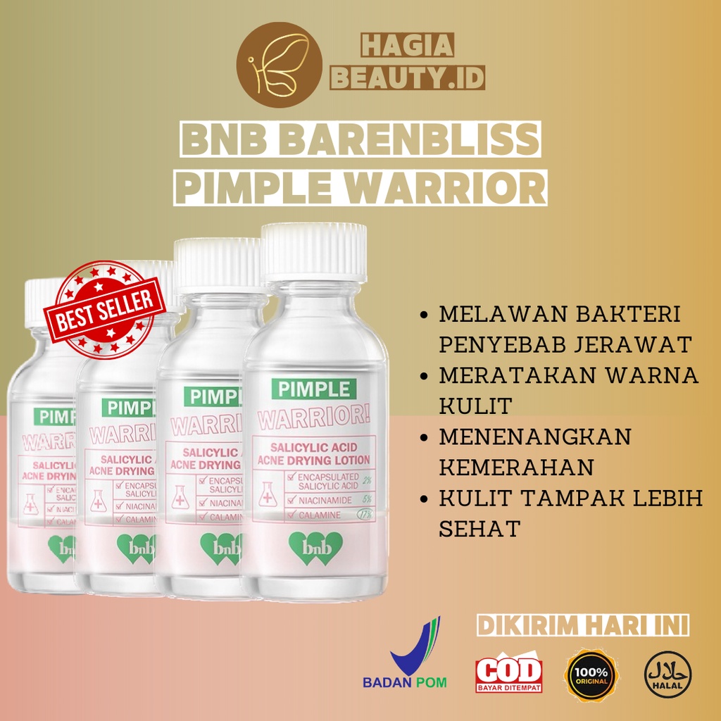 BISA COD - BNB barenbliss Pimple Warrior! Salicylic Acid Acne Drying Lotion - Acne Spot Treatment Care