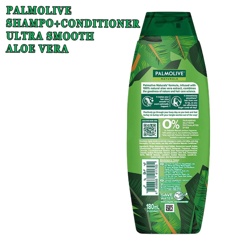 Ultra Smooth* Palmolive Shampo* Aloe Vera* Naturals* 180ml