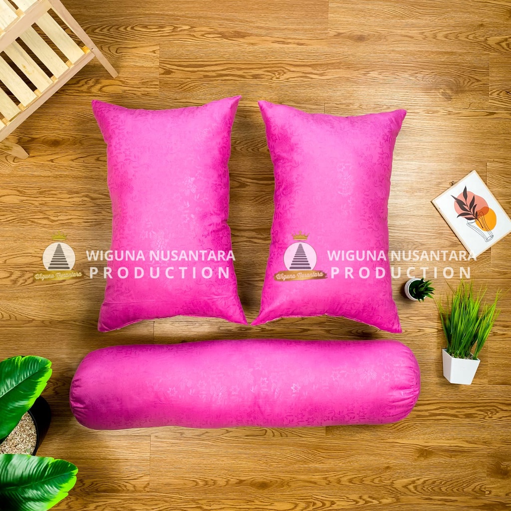 Araya - Pahe 2 Bantal &amp; 1 Guling Tidur Motif Embost