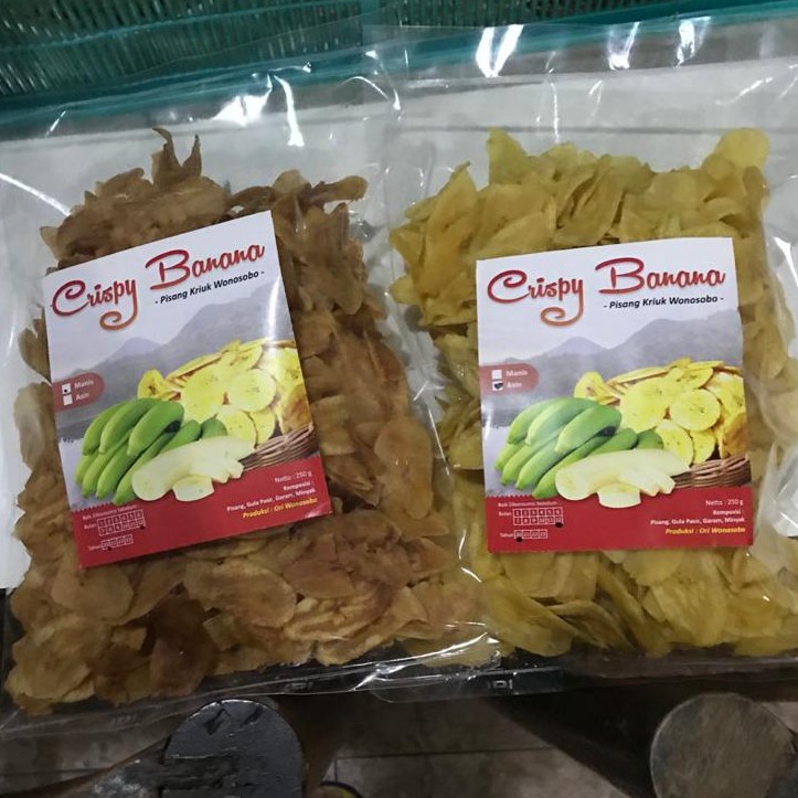 

keripik pisang manis/ asin 250 gram