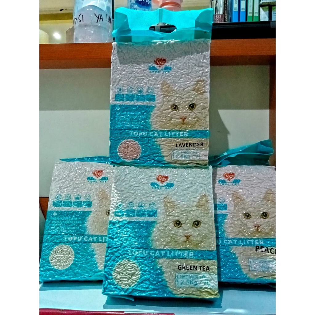 LOVE CAT TOFU CAT LITTER 7 Liter Pasir Wangi Gumpal Setara MRKOTOPS