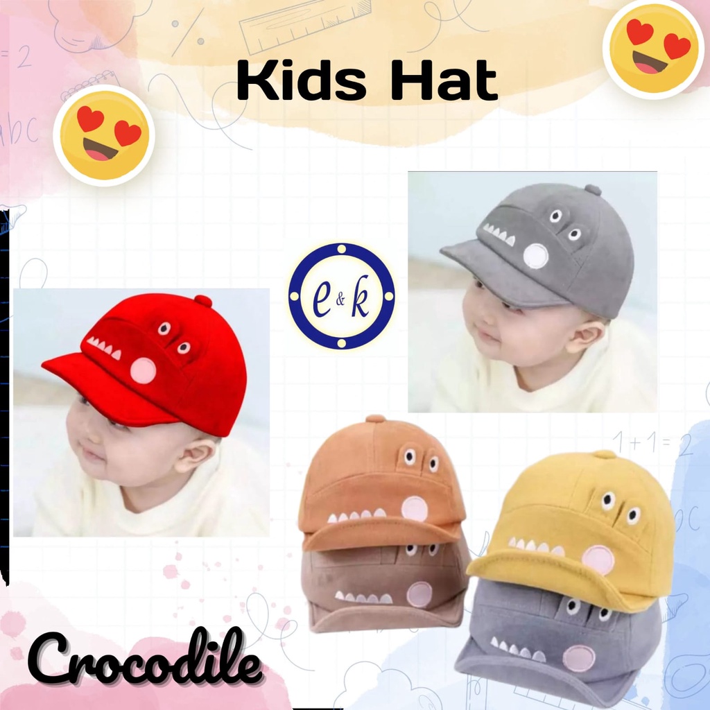 Topi Anak Karakter Crocodile Topi Bayi Topi Anak Lucu Topi Bayi Karakter Aligator