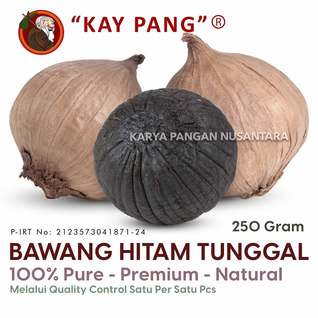 Bawang Hitam Jumbo 250 Gram / Bawang Hitam Tunggal / Black Solo Garlic