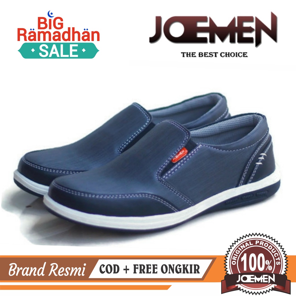 Sepatu Kulit Joemen J 28 Original Brand Lokal Sepatu Slip On Kerja