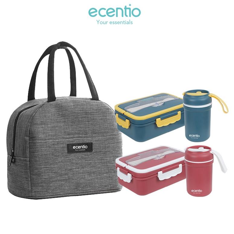 PALING DICARI ecentio lunch box set & tas bekal & Mangkuk sup set/lunch bag/pobel kotak bekal/free S