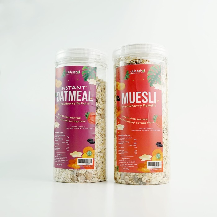

[Ready Stock] Club Sehat - Instant Oatmeal Strawberry Delight 500Gr