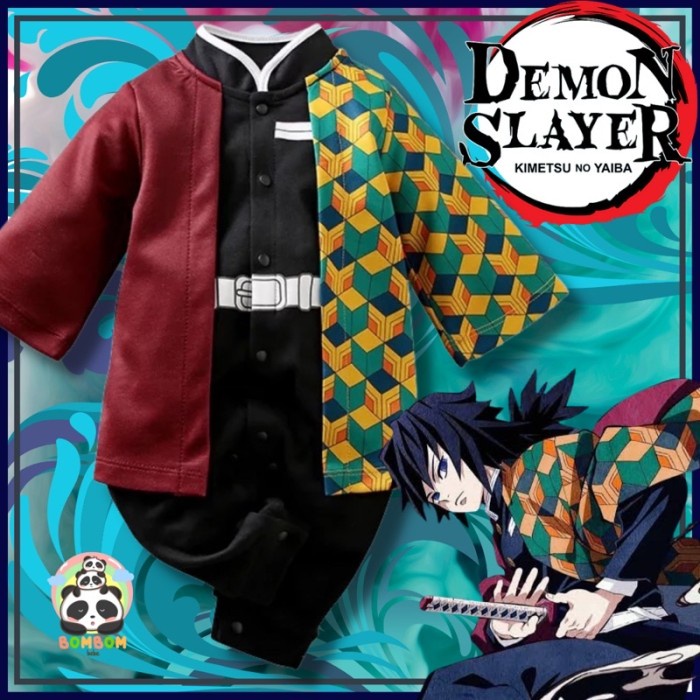 [Pertama Di Indo] Baju Pakaian Bayi Jumper Anime Demon Slayer Giyu
