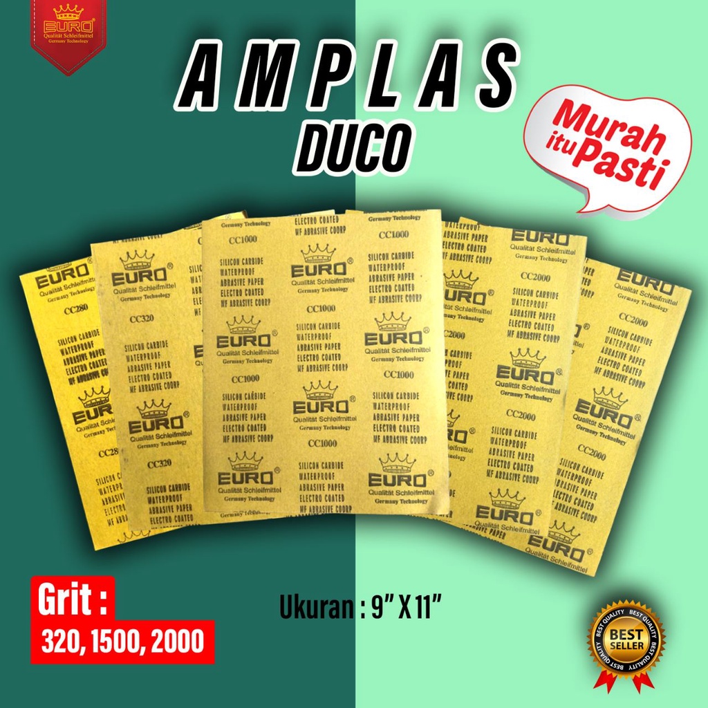 Amplas Poles / Kertas Gosok Poles Duco EURO coklat