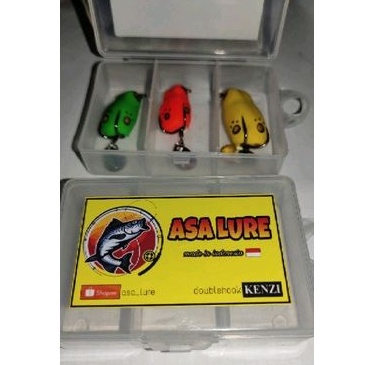 SOFT FROG 3pcs + box lure || ASA LURE
