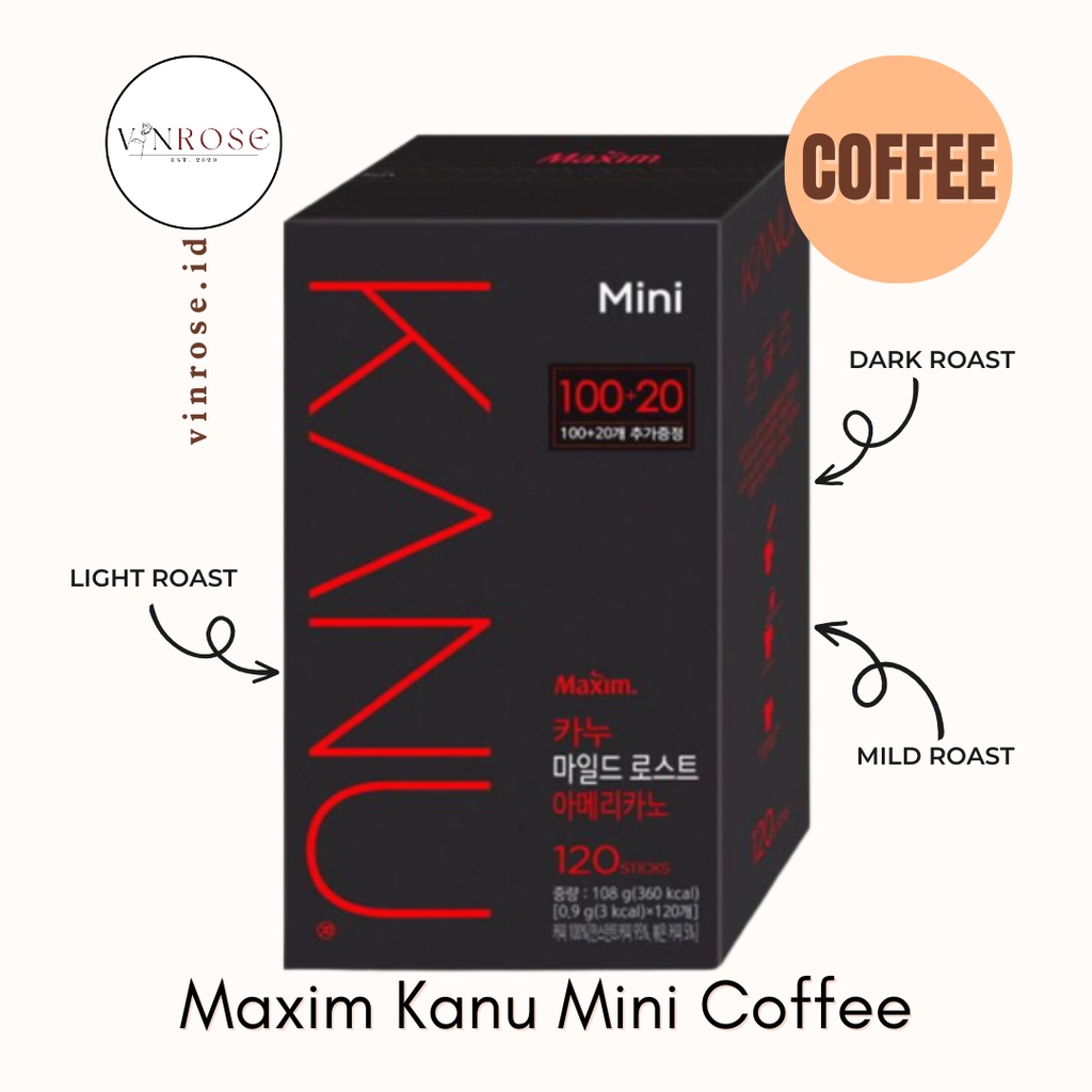 

Maxim Kanu Mini Mild Roast Americano/Dark Roast Americano 120T/Coffee Kopi Korea