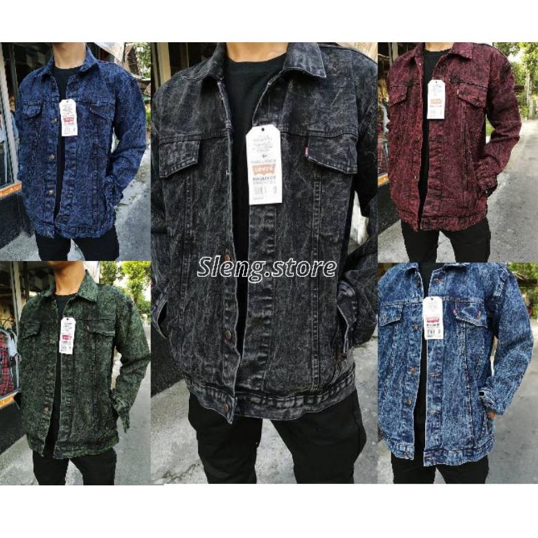LANGSUNG KIRIM Jaket Jeans Pria Jaket Denim Pria Dan Wanita Bahan Jeans Denim Tebal Premium Quality 