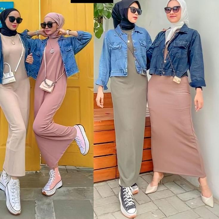 12.12 SALE INNER SPAN PANJANG / INNER MAXI DRESS / INNER DRESS HITAM ??