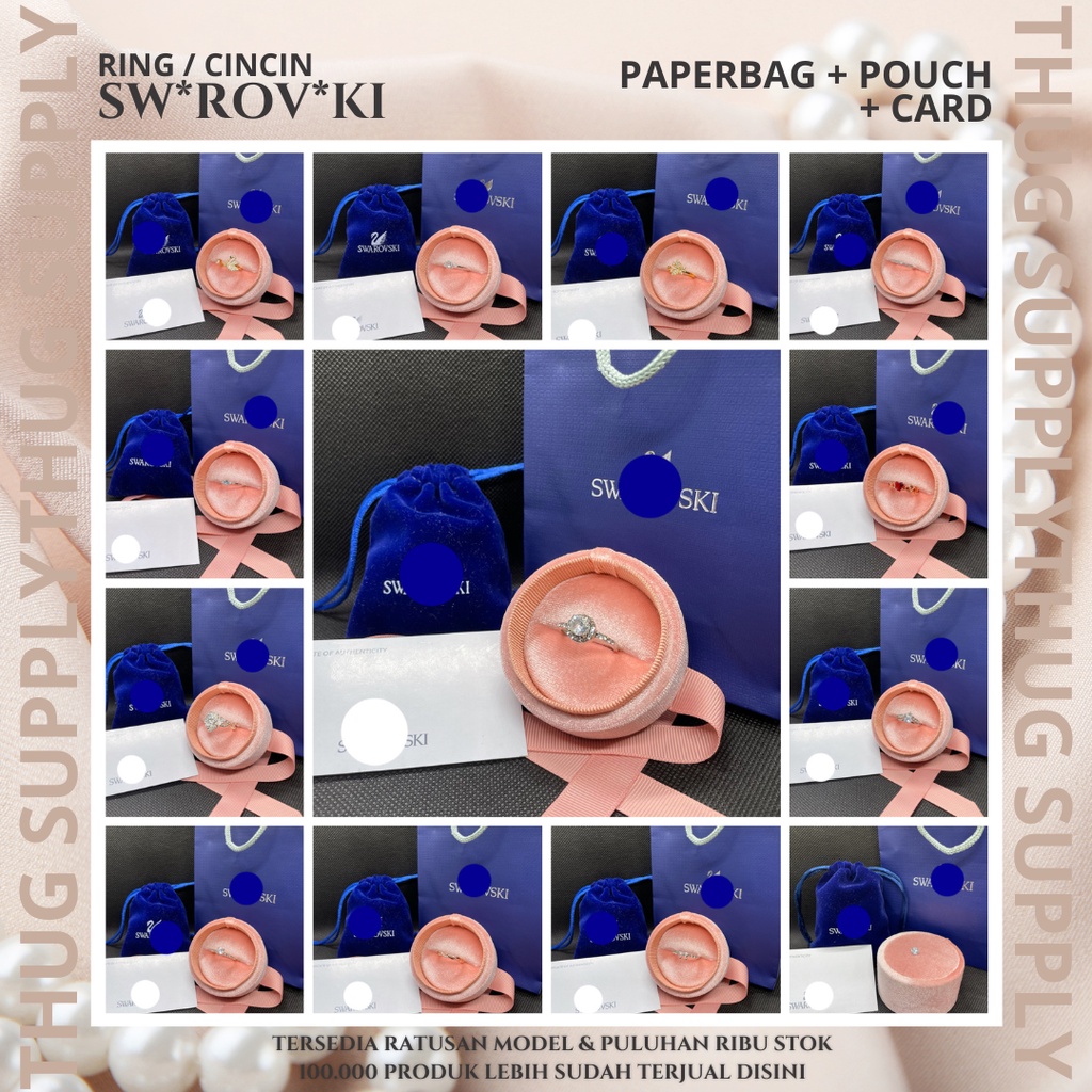 CINCIN SW SW4R0VSK1 - RING ANGSA DIAMOND PERMATA SWAN KOREA DRAKOR ROSE HEART VIRAL ZIRCON EMAS SILVER PREMIUM CRYSTAL GOLD