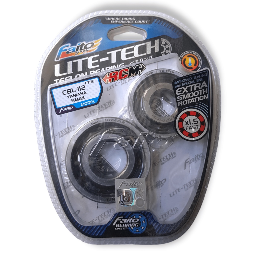 BEARING LAKER LAHER BANTALAN RODA RACING KRUK AS CRANKSHAFT CRANK SHAFT YAMAHA NMAX N-MAX N MAX ORI ORIGINAL FAITO LITETECH LITE TECH LITE-TECH ASLI