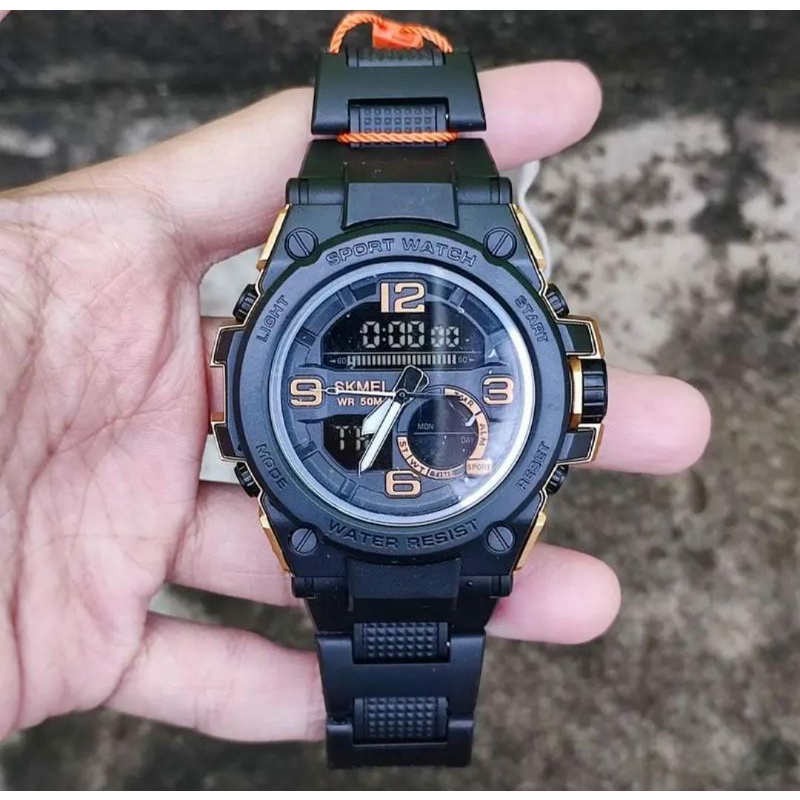 JAM TANGAN SKMEI TAHAN AIR ORIGINAL DUALTIME KASUAL FAVORIT KESUKAAN BISA COD