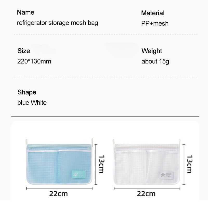 Rak Gantung Kulkas Lemari Multifungsi Pouch Organizer Storage - LF22 - White