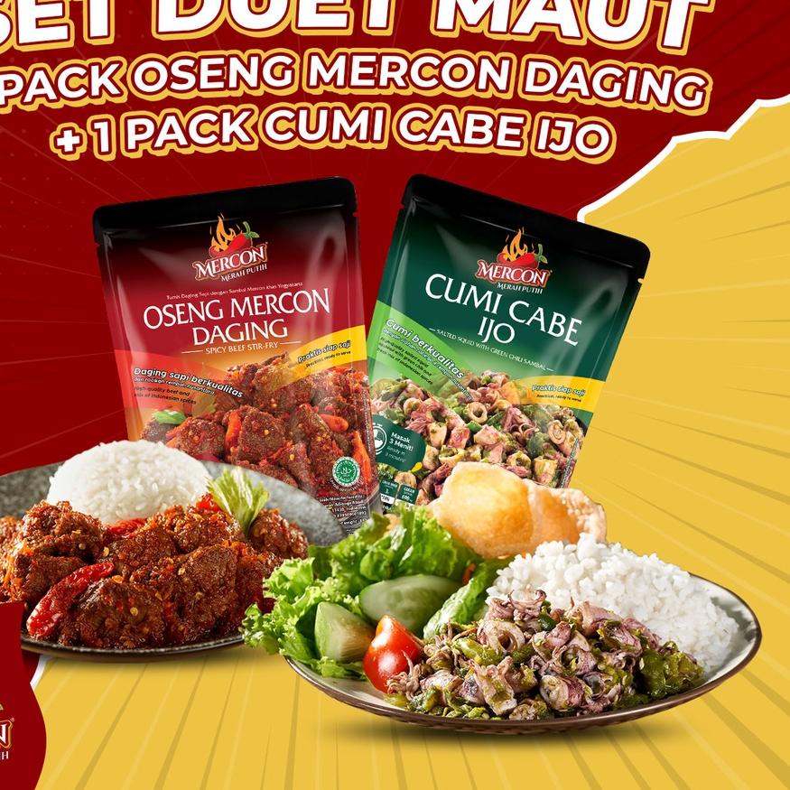 

➳ Mercon Merah Putih - Set Duet Maut || Oseng Mercon Daging + Cumi Cabe Ijo ➭