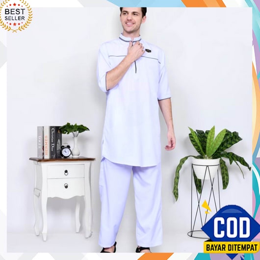 Baju Muslim Pria Dewasa 2023 Lengan Panjang Pendek Terbaru Koko Cowok Turki t Remaja Jumbo Premium K