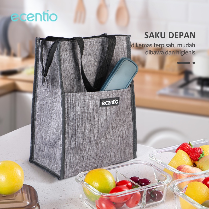 ecentio Lunch Bag tas bekal makanan/tas makanan/totebag/tas kecil/tas karakter/Tas piknik