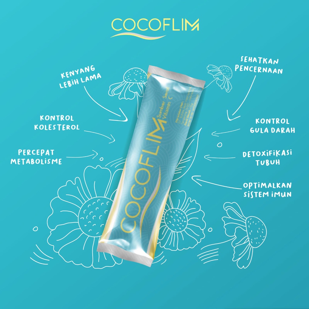 [ORI] Cocoflim 7 Days dengan Sumber Serat Alami dan Vitamin C - 1 Pouch isi 7 Sachet