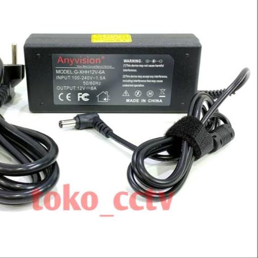 ➦ Adaptor 6A 12V DC Adaptor 12v 6a Anyvision Adaptor Cctv Adaptor Dvr 12V 6A ✸