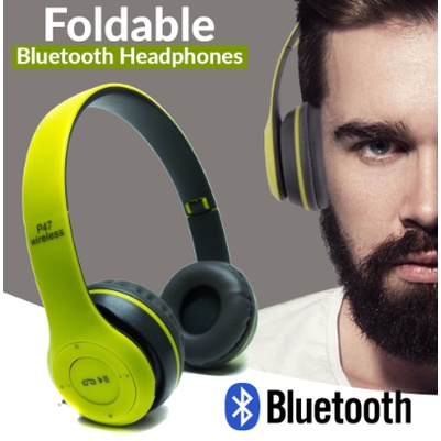 HEADSET HEADPHONE BLUETOOTH P47 WIRELESS HEADPHONE