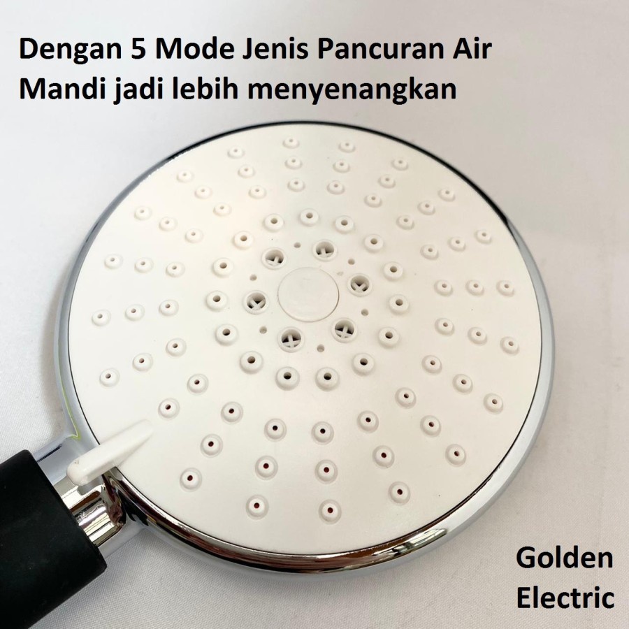 Handshower Headshower Head Hand Shower Mandi 5 Mode Pancuran Air WC