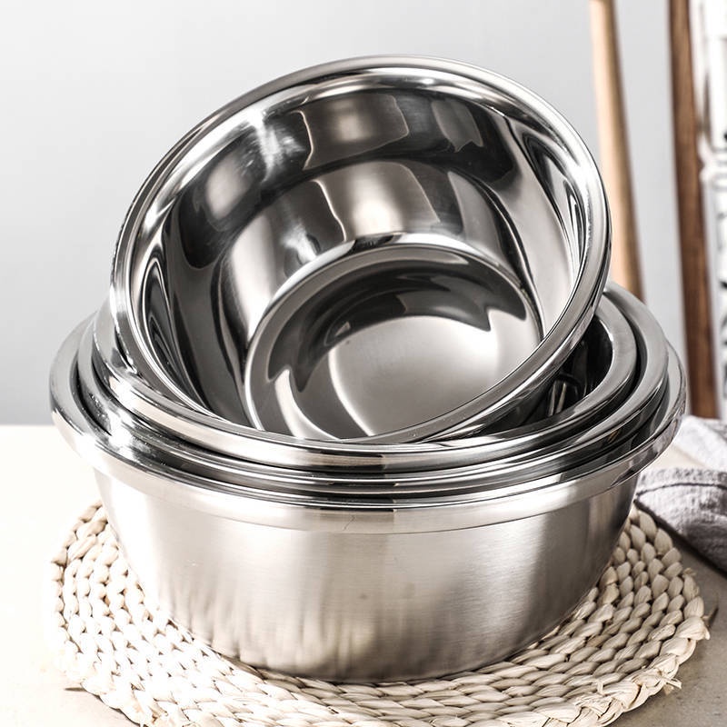 BASKOM MULTIFUNGSI STAINLESS STEEL 14 / 16 / 18 / 22 CM - MIXING BOWL -  BASKOM TEBAL SERBAGUNA MURAH