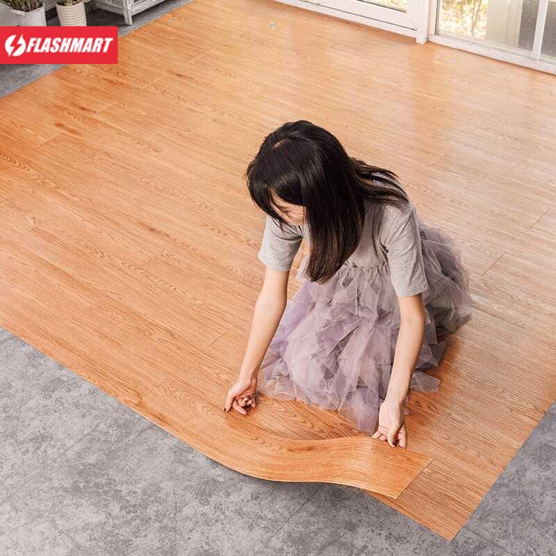 Flashmart Stiker Lantai Motif Kayu Wood Floor Self Adhesive 152x915mm - MW-010